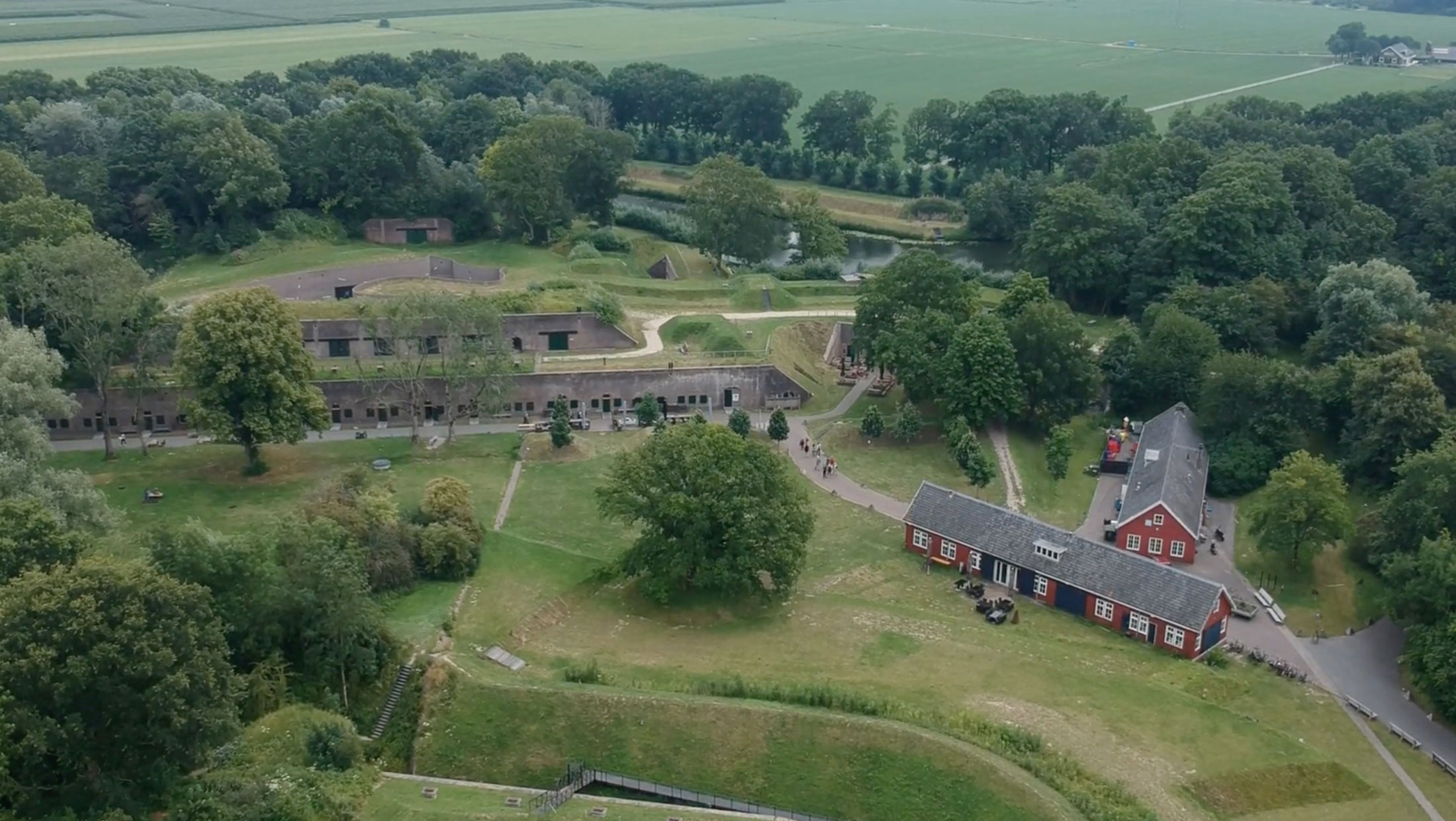 Fort bij Vechten vanuit de lucht